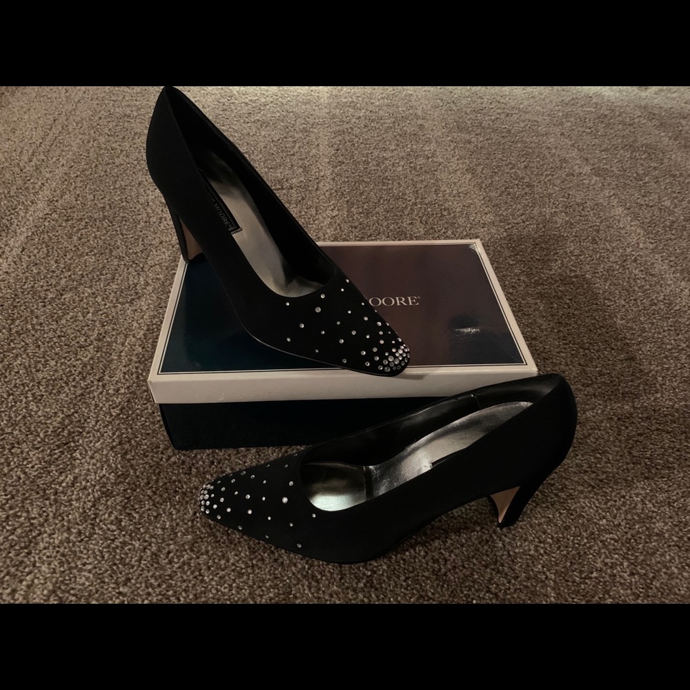 Suede Rhinestone Heels!